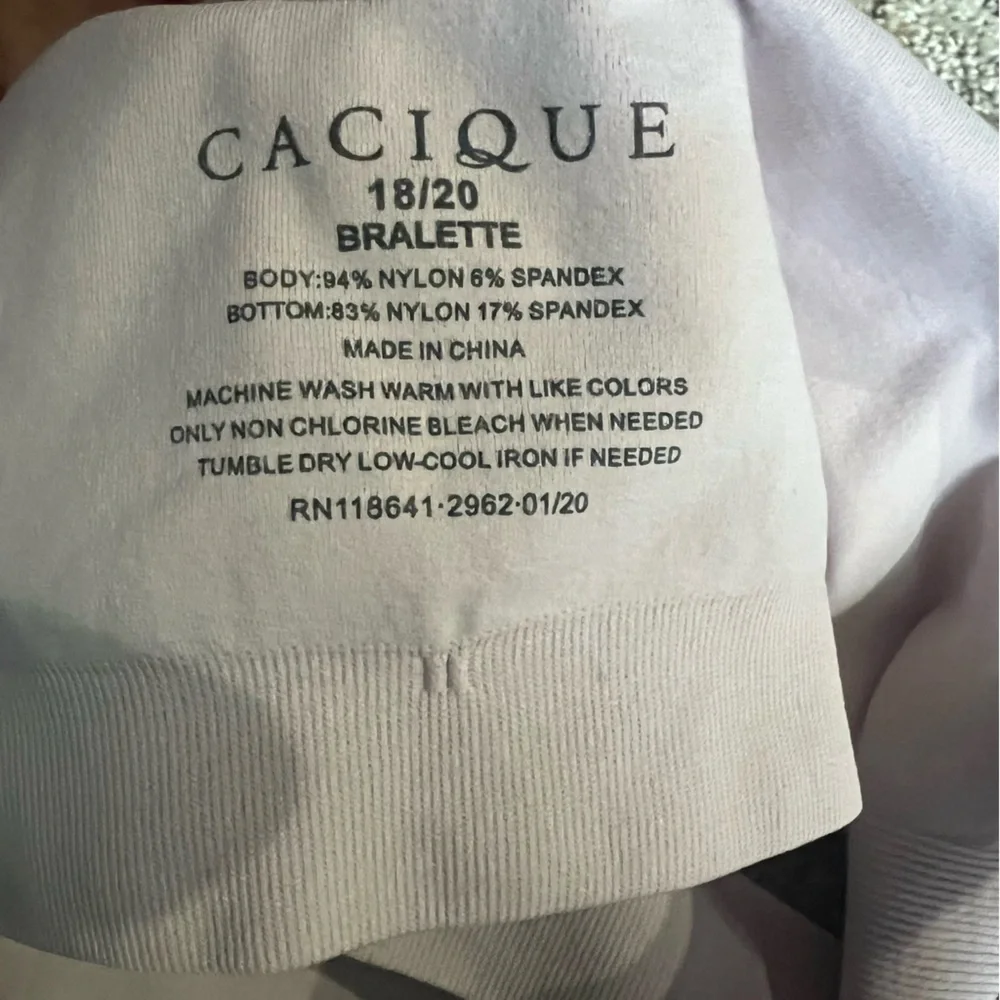 Cacique light ballerina pink unpadded bralette